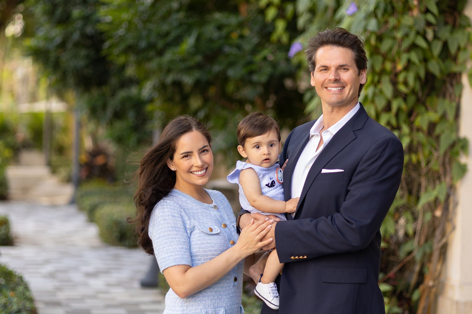 David Burck with his wife and young son